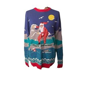 Blizzard Bay‎ Festive Santa Surfing Sweater